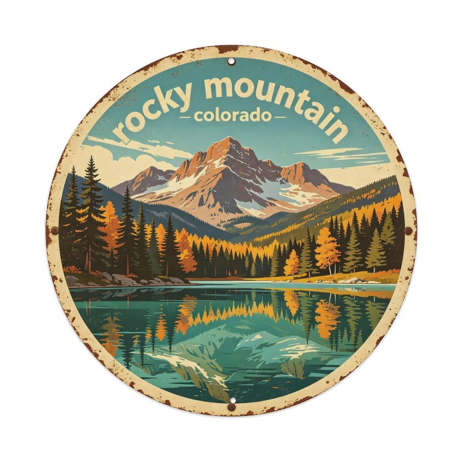 Rocky_mountain Metal Tin Sign Plaque