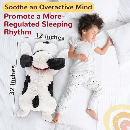 Miniatura 5 de Animales de peluche con peso para perros en blanco y negro, 32 pulgadas, 6.5 libras, animales de peluche con peso de 32 pulgadas, 6.5 libras,