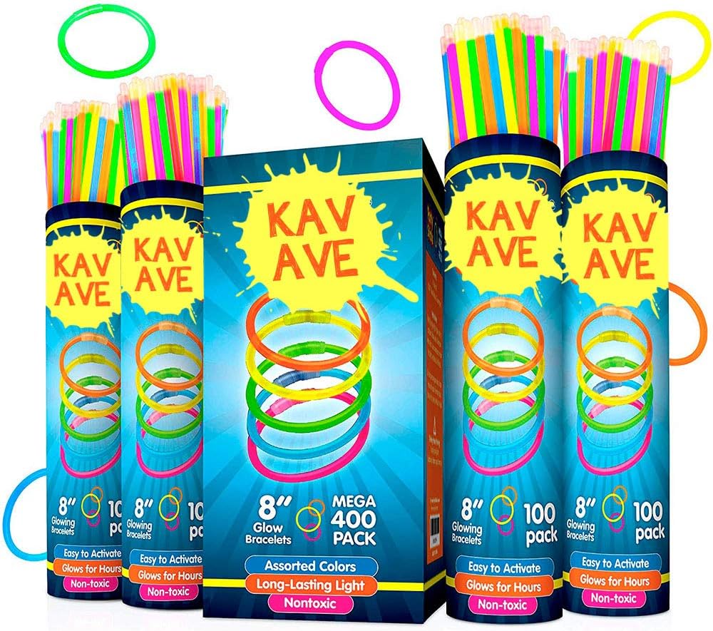 Glow Sticks Bulk Necklaces Headband Party Colored Glow In The Dark Party Supplies Toys Necklaces For Kids Bracelet Bulk Supply Lights Glowing Bracelets Glow Sticks Multicolor (Total 100 Pcs 7 Colors)