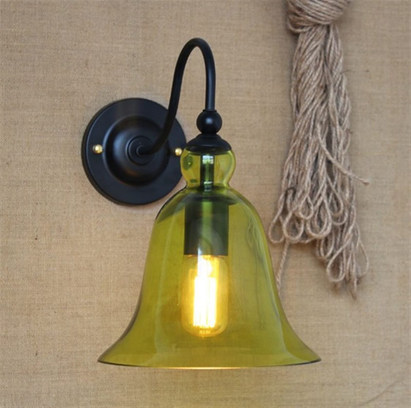 VDOQTLJT Wall Lighting V-intage Lamp Lights Glass Loft Industrial Sconce LED Stair Light(C)