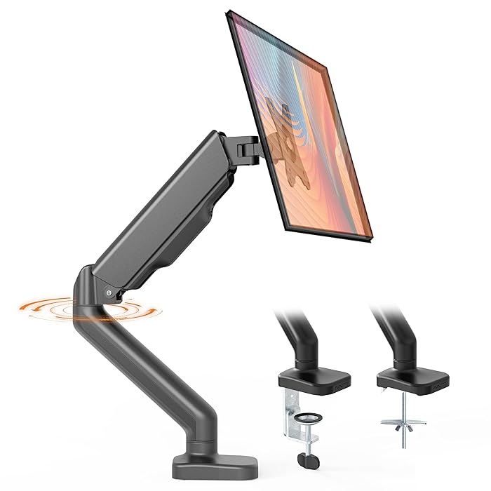 Buy Single Monitor Desk Mount Stand PUTORSEN Articulating Gas Spring