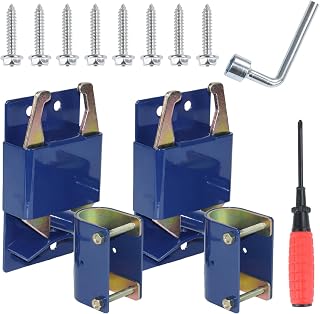 GUSUHAWK 2-Pack 2-Way Farm Gate Latch for 1-5/8"-2" Metal Tube Gates, Blue - Durable Steel Replaces S16100300