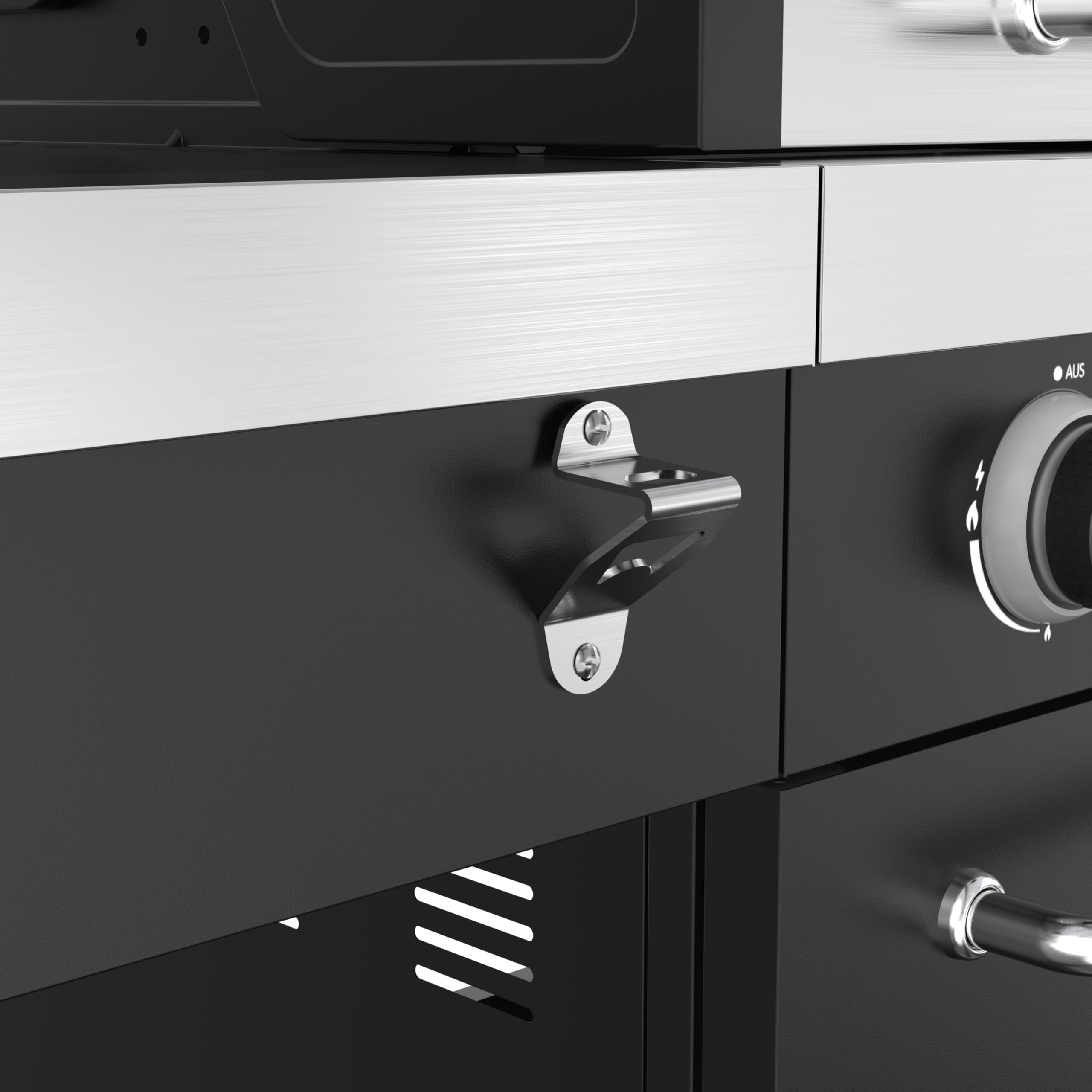 El Fuego Grill gazowy "KINGSTON" | 4 + 1 palnik | palnik na podczerwień | w zestawie 2 palniki o wysokiej wydajności | oświetlenie LED | z okienkiem | z stali nierdzewnej | z pokrywą