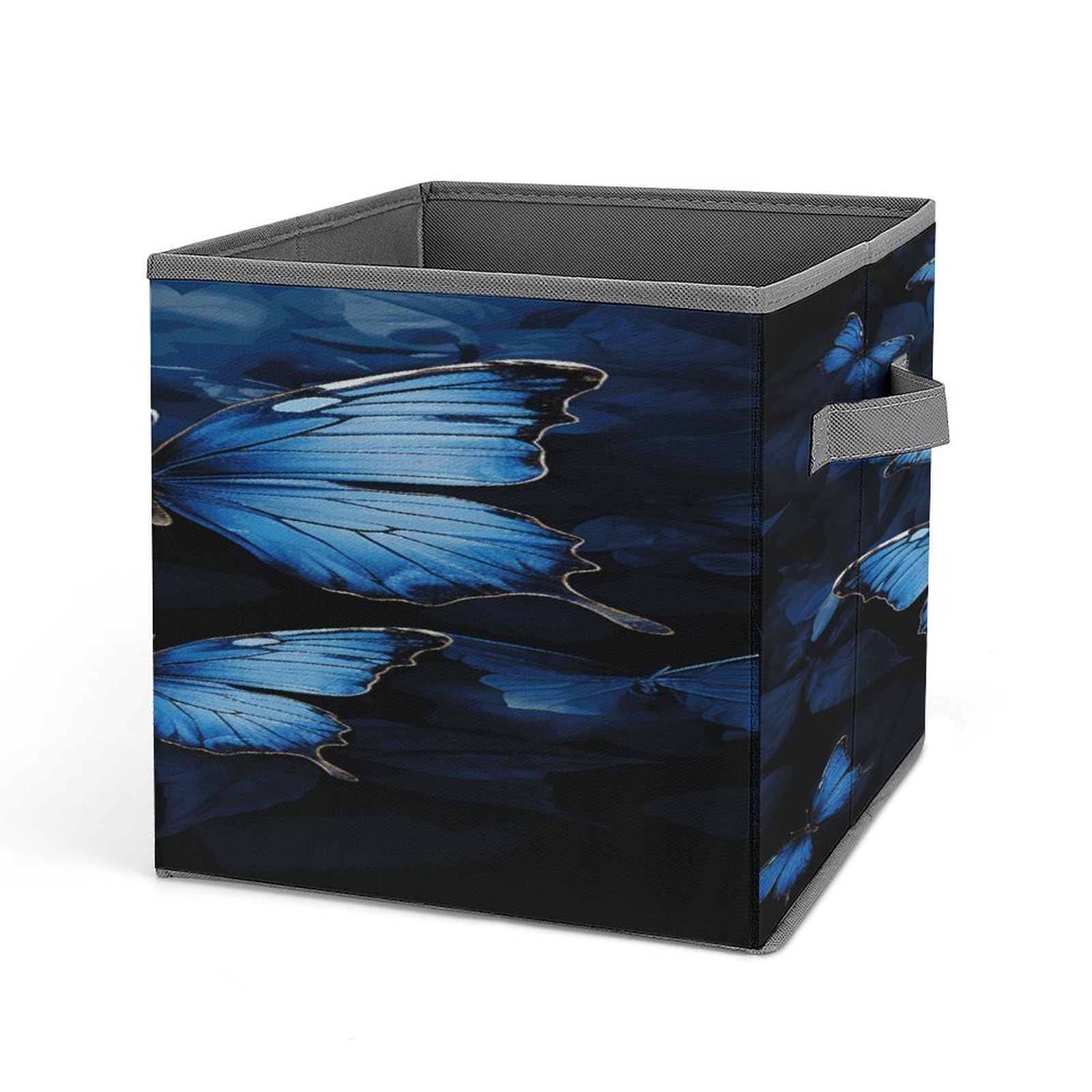 Fekiloot Style Dark Blue Butterflies Storage Bins Storage Baskets