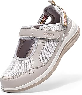 FitVille Diabetic Shoes for Women Extra Wide Diabetic Womens Sandals, Walking Shoes with Adjustable Closures Arch Support, Orthopedic Sandals for Flat Feet Heel Pain Relief,Plantar Fasciitis