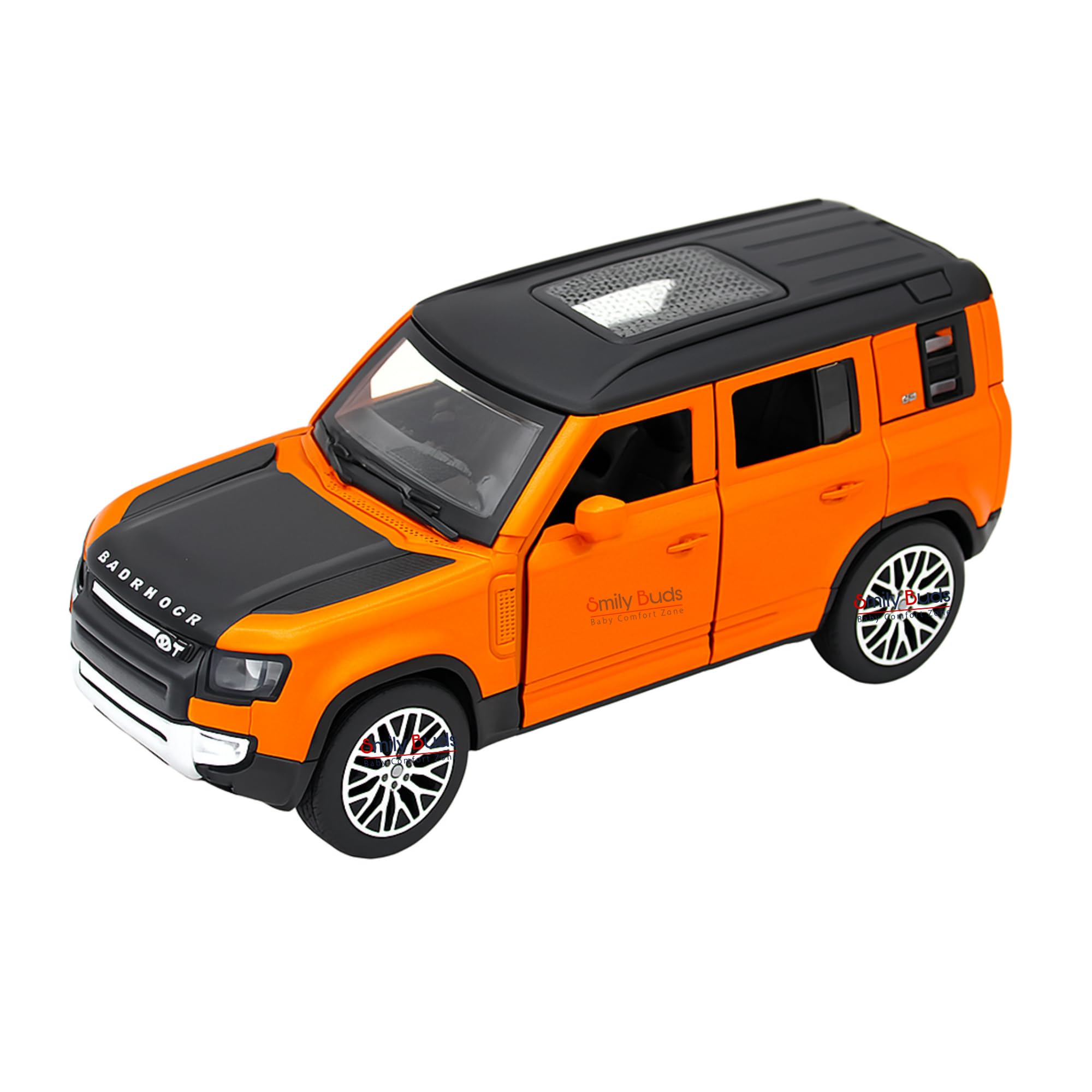 Smily Buds - Smiley Buds Metal Die Cast SUV Car Toy | 1:36 Scale Defender Model | Pull Back Action | Openable Doors | Luxury Collectible Toy for Kids & Gifts