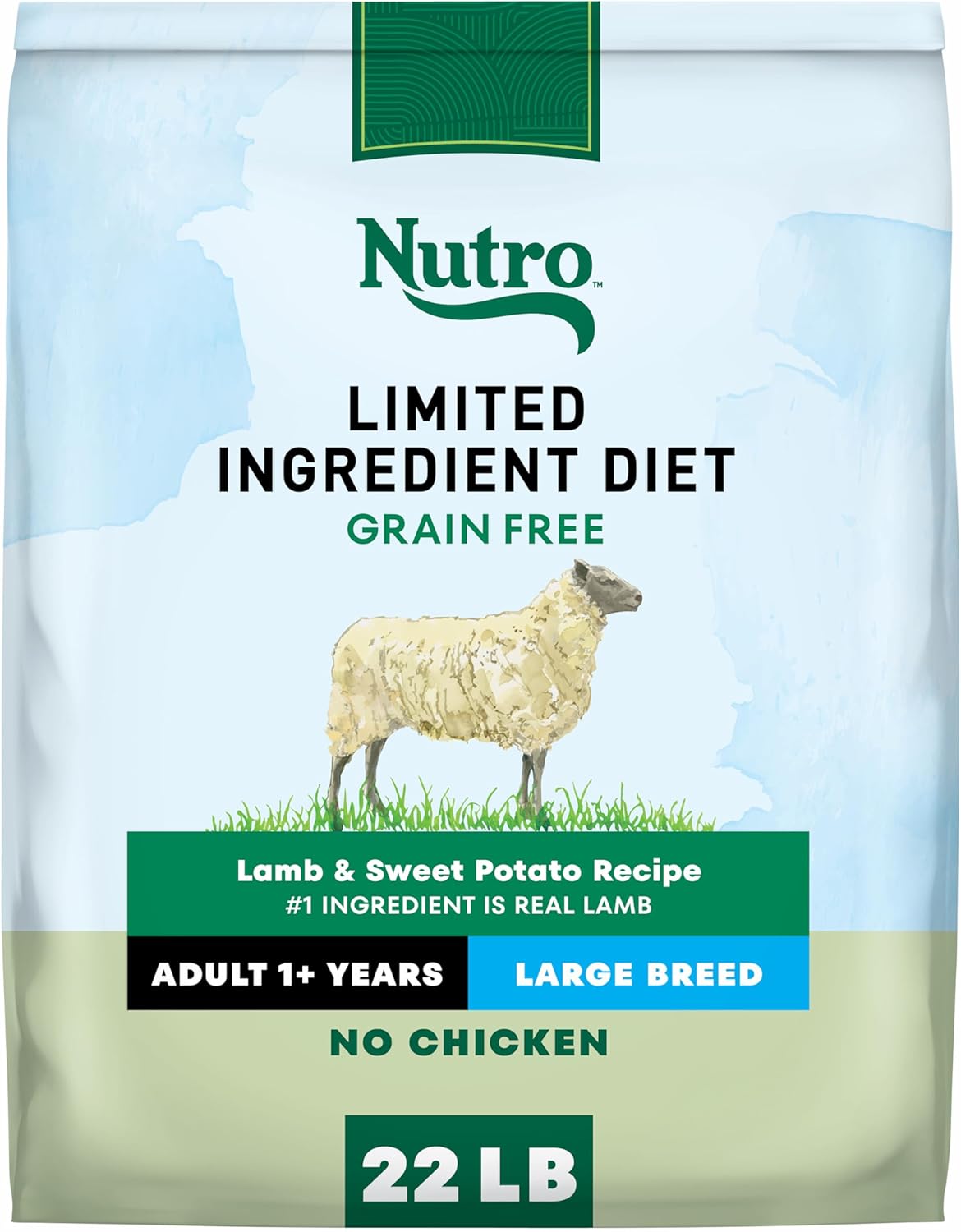 Nutro Limited Ingredient Diet Large Breed Adult Dry Dog Food, Lamb & Sweet Po...