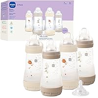 Vista 20 de MAM Biberones Anticólicos Easy Start para Bebé de 9 onzas, Flujo Medio con 2 Tetinas Adicionales (Flujo Rápido y Extra Rápido), Reduce Cólicos
