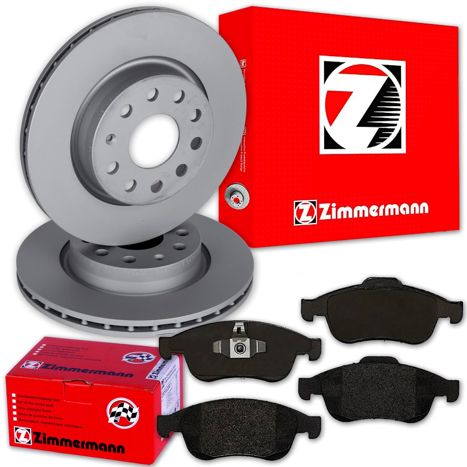 Zimmermann Bremsscheiben 280mm + Beläge vorne | 470.2450.20 + 24914.180.1 Kompatibel mit Dokker Großraumlimousine (ke_),dokker Kasten/großraumlimousine,dokker Pick-up,Jogg