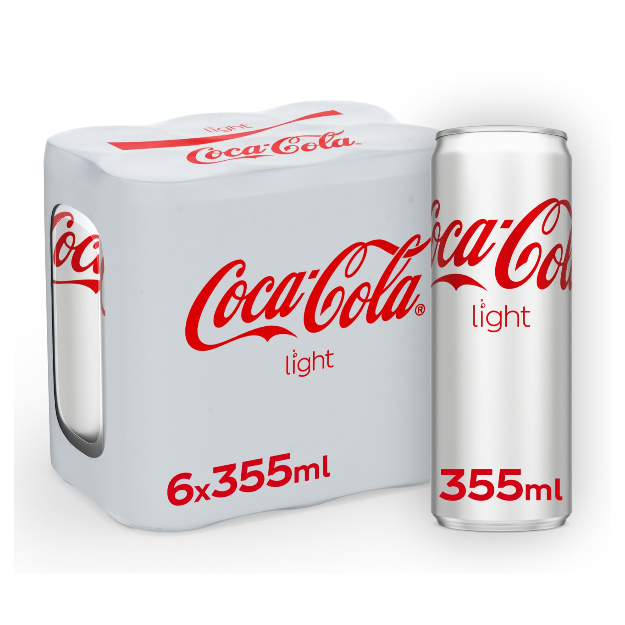 Coca Cola Light Carbonated Soft Drink, Cans, 6 x 355 ml : Buy