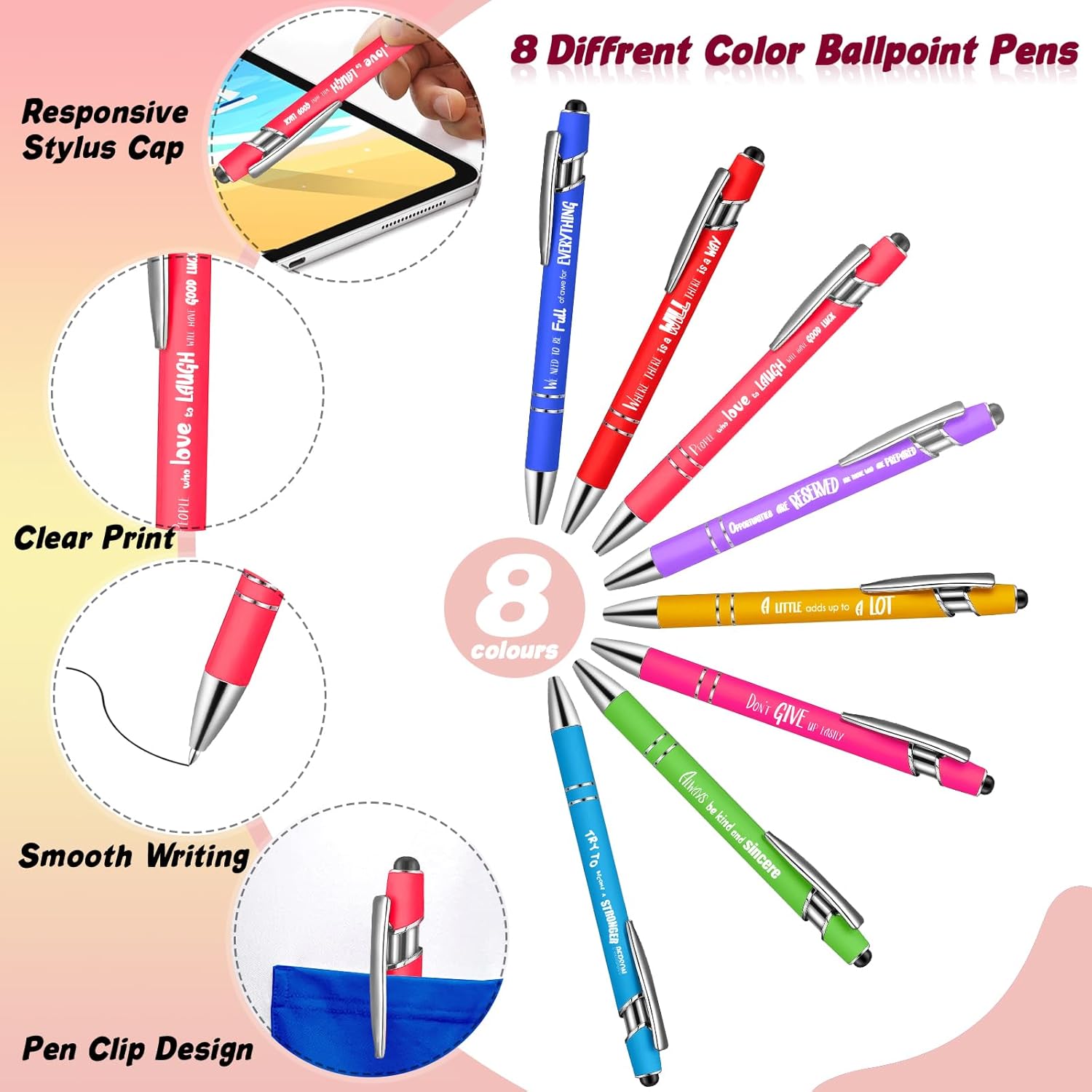 DoubleCare 48 Pcs Thank You Gifts Inspirational Notebooks with Pen & Keychain, 3 x 5 Inch Motivational Mini Notepads Bulk,Cute Colorful Journal Notebooks for Employee Teacher Staff Coworker - Image 4