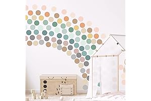 2-inch Polka Dot Wall Decals For Girls Bedroom: Perfect Boho Rainbow Bathroom Decor
