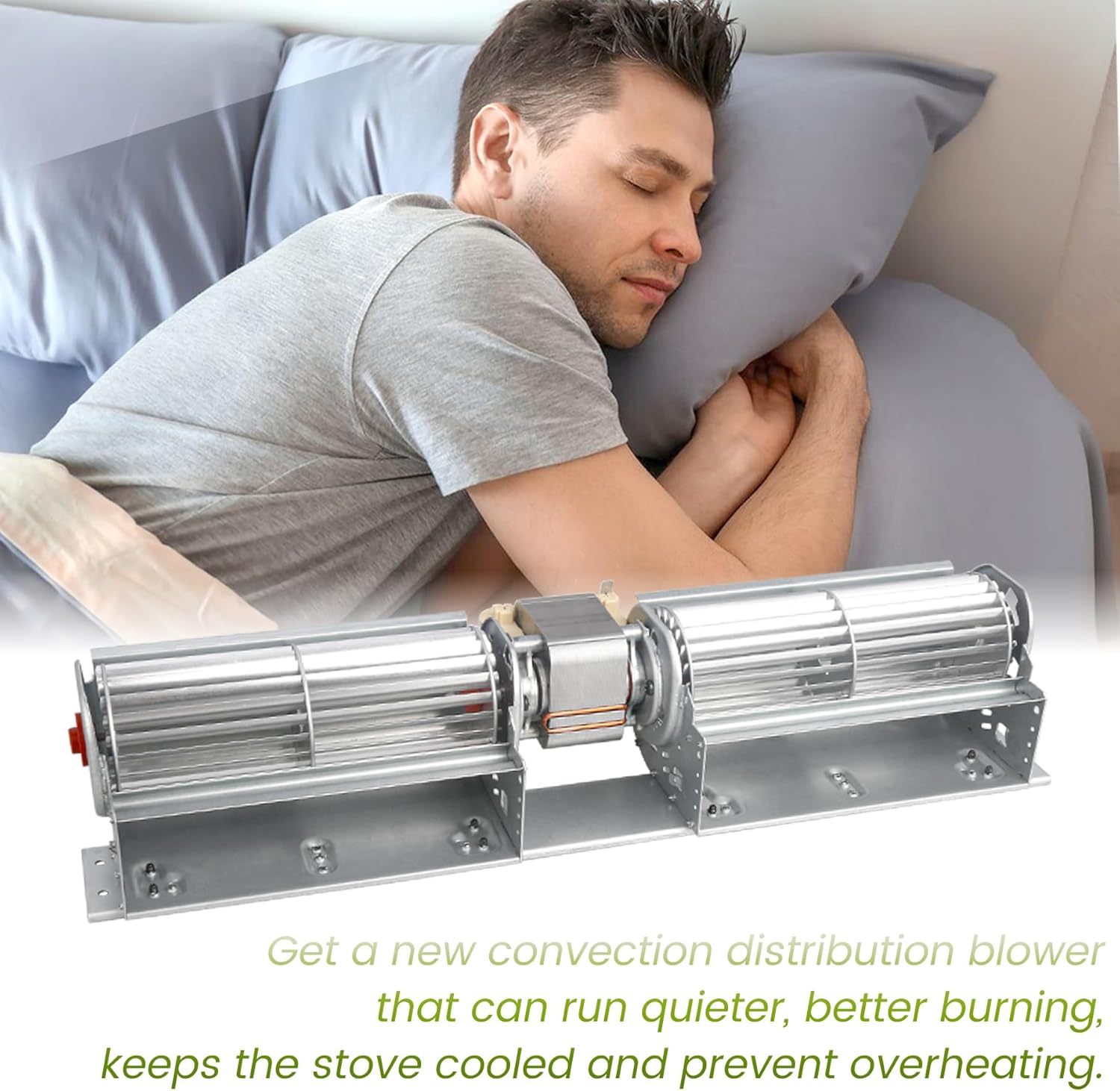 1-00-29145 Convection Blower Distribution Fan Motor for Harmon Free Standing Pellet Stove Parts Accentra Cast FS XXV TC P35i Replacement 3-21-29045 Fireplace Accessory