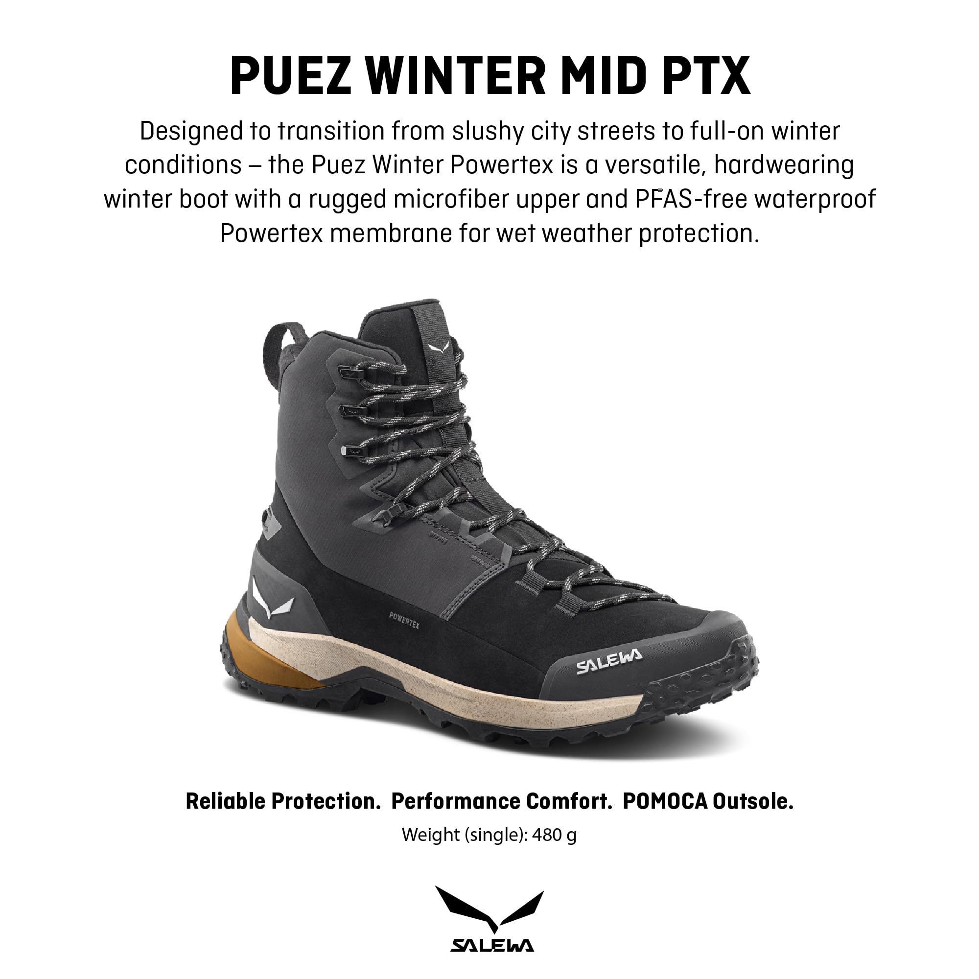 Salewa Mężczyźni Puez Winter Mid Ptx MButy trekkingowe i turystyczne