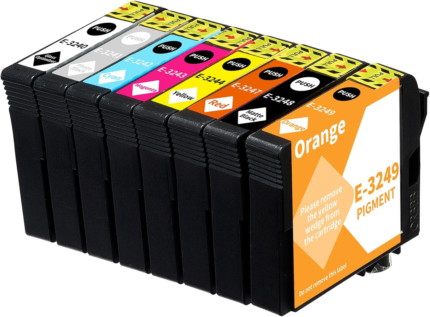MS.R T324 Remanufactured Ink Cartridges Replacement for SureColor P400 Inkjet Printer T324220 ultrachrome hg2 Ink T3240 T3241 T3242 T3243 T3244 T3245 T3246 T3247 T3248 Printer Ink(8 Pack)