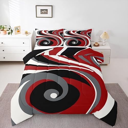 Miniatura 61 de Edredón de Flores Groovy de los años 60, 70 y 80, Flores Rosa, Morado, Amarillo, Juego de Edredón Retro Floral Boho para Niños, Niñas, Juego de