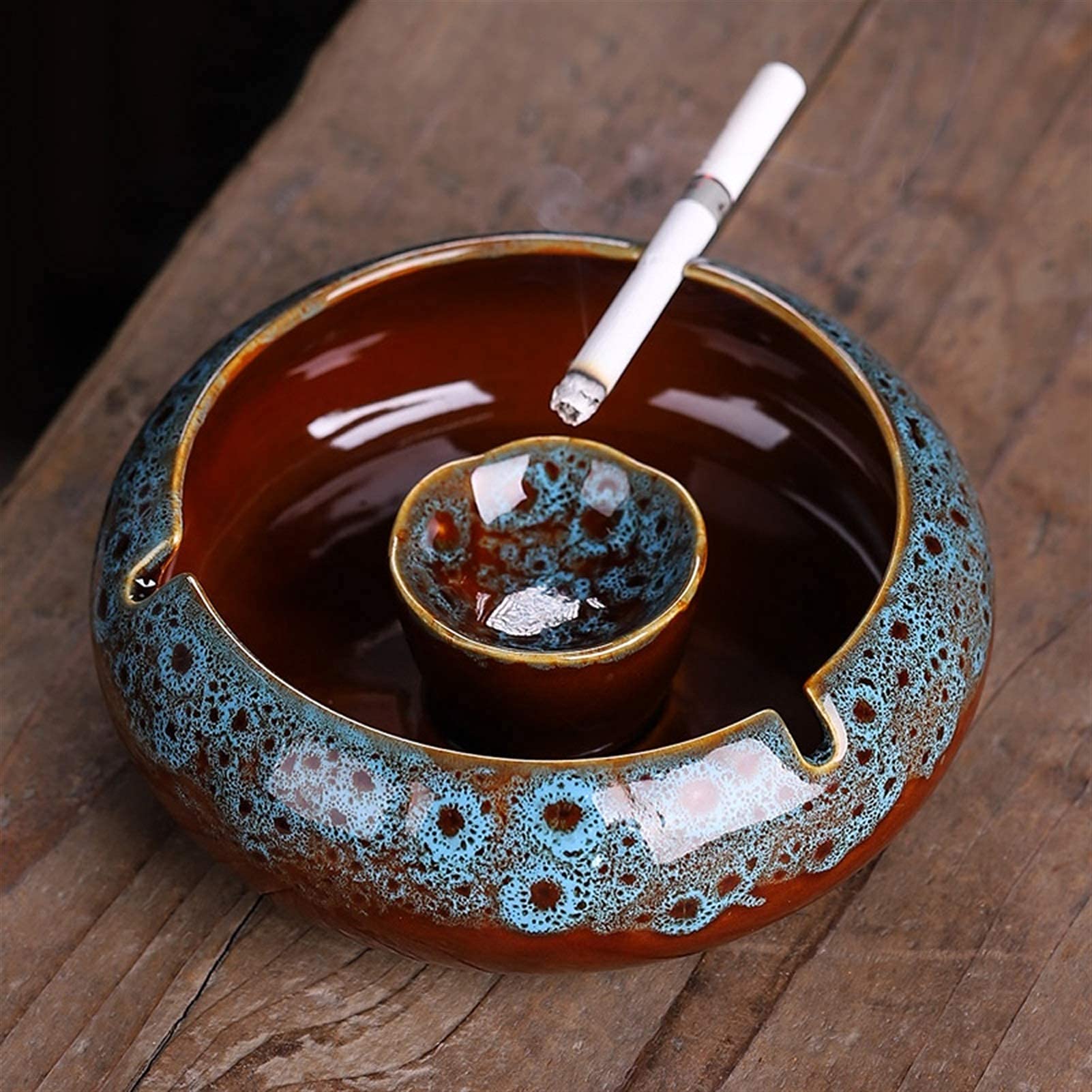 Amazon.com: LUOFDCLDDD Ashtray,Kiln Change with Smoke Extinguisher