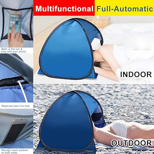 Miniatura 6 de Refugio solar de playa, mini parasol para playa, refugio solar portátil totalmente automático, tienda de protección solar para protección solar