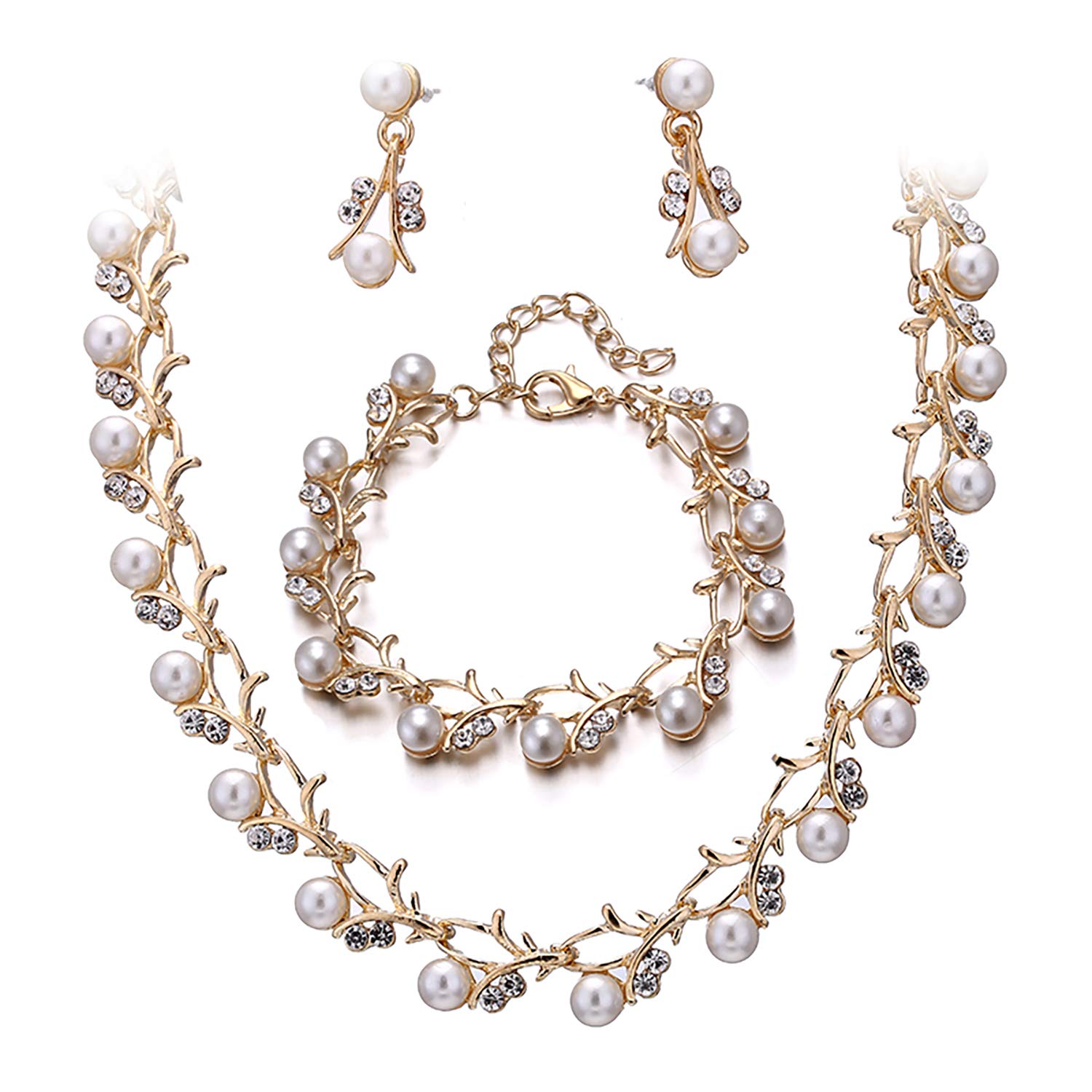 Young & Forever Gift Rakhi Gift for Brother Friendship Day Gift for Best Friend Gold Fresh Water Pearl Jewellery Set for Women (B078738QBN) Amazon Price History, Amazon Price Tracker