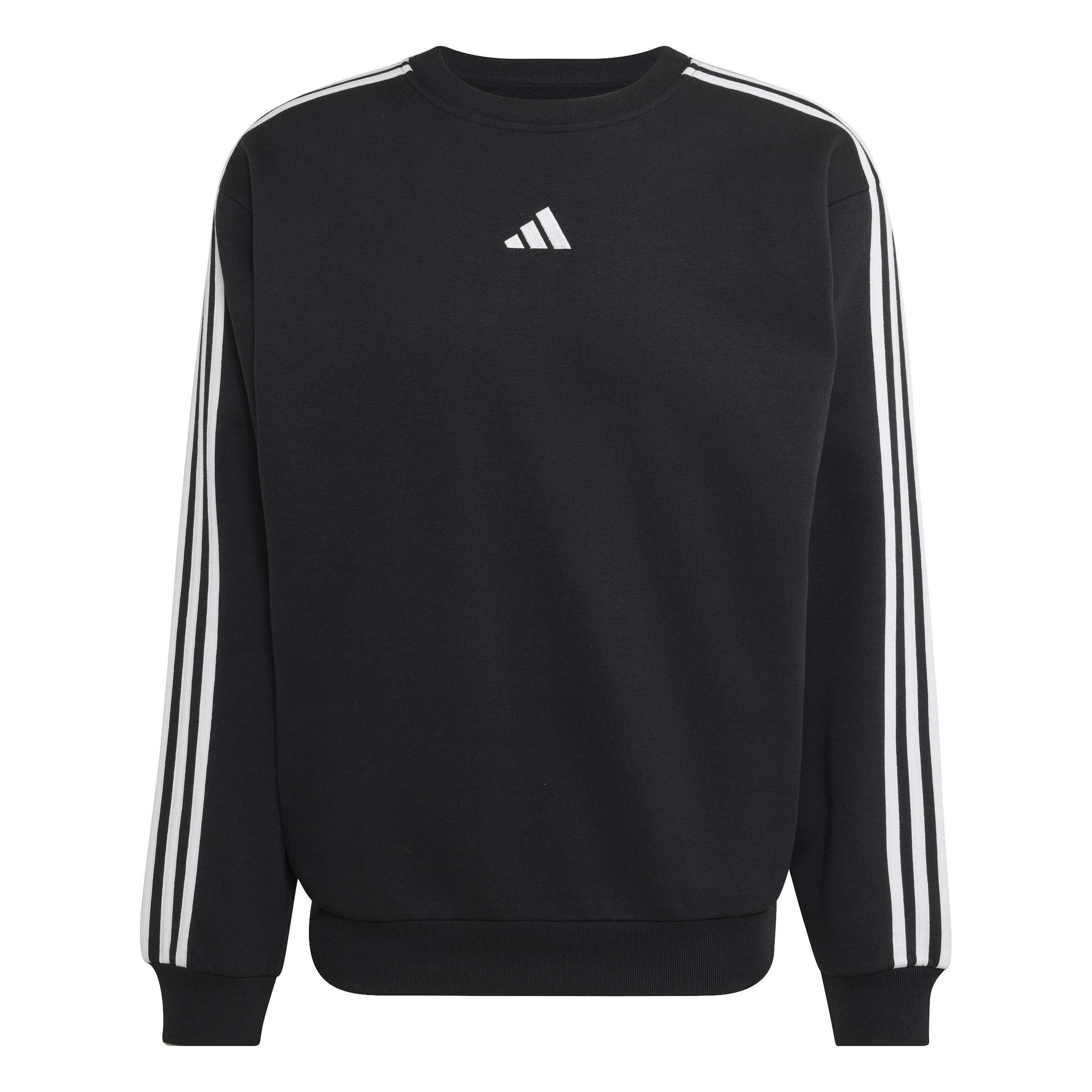Adidas Men's Noir Fleece Sweatshirt Essentials 3-Stripes