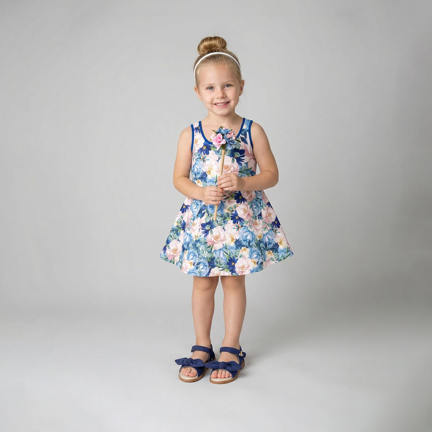 THEE BRON Toddler Girls Sandals Wedding Flower Girl Dress Shoes Summer Open Toe Flats