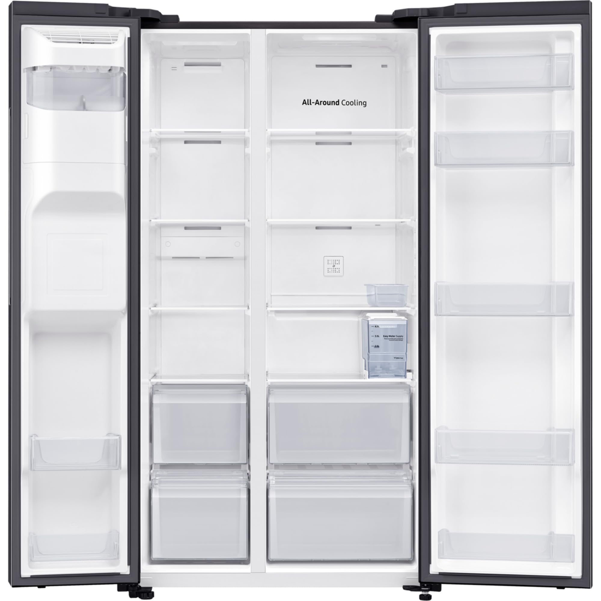 Samsung RS64DG5303B1EF Side by Side Kühl-Gefrier-Kombination Premium Black Steel