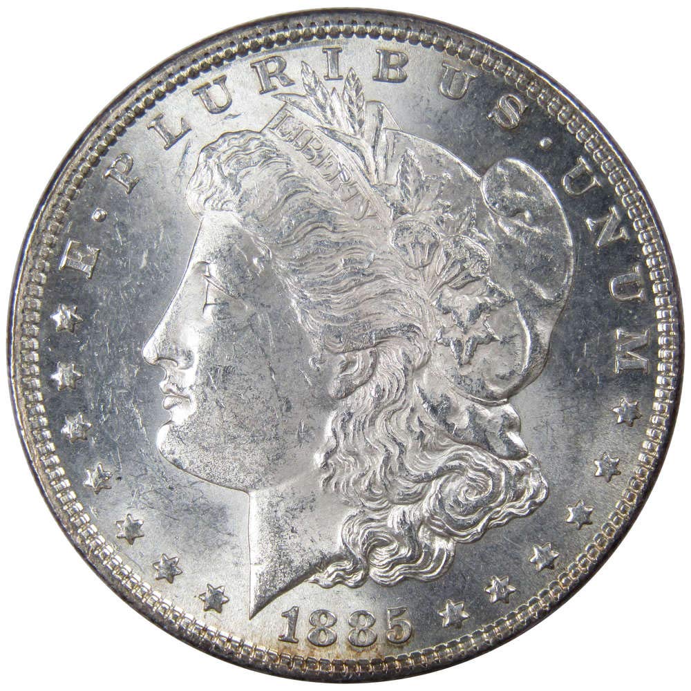 1885 Morgan Dollar Choice About Uncirculated 90% Silver $1 US Coin