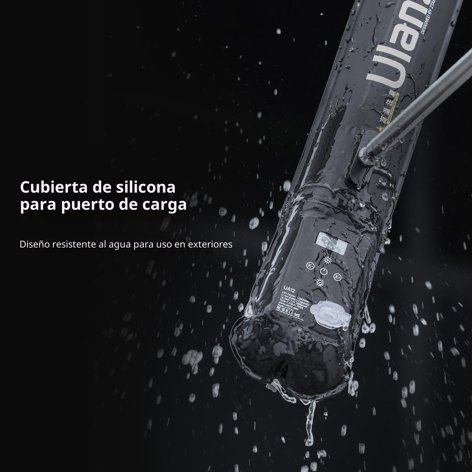 ULANZI UA12 Luz de Tubo de Aire Portátil, Tubo de Aire Inflable Bicolor 2700-6500K, Luz de Video LED de Mano 18Wh Batería USB-C Recargable, Tubo Led Inflable Impermeable para Fotografía o Camping