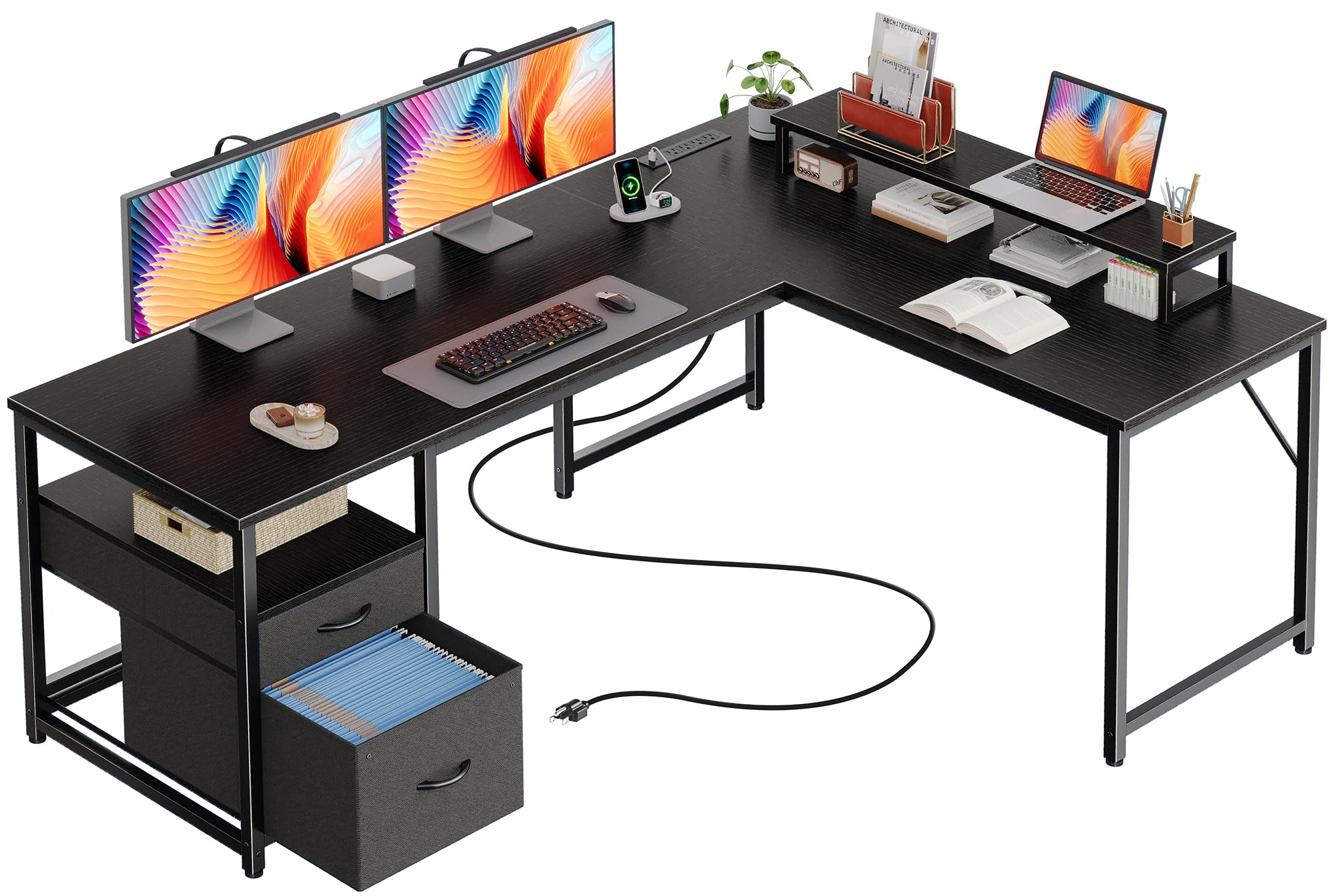 PRAISUN L Shaped Desk