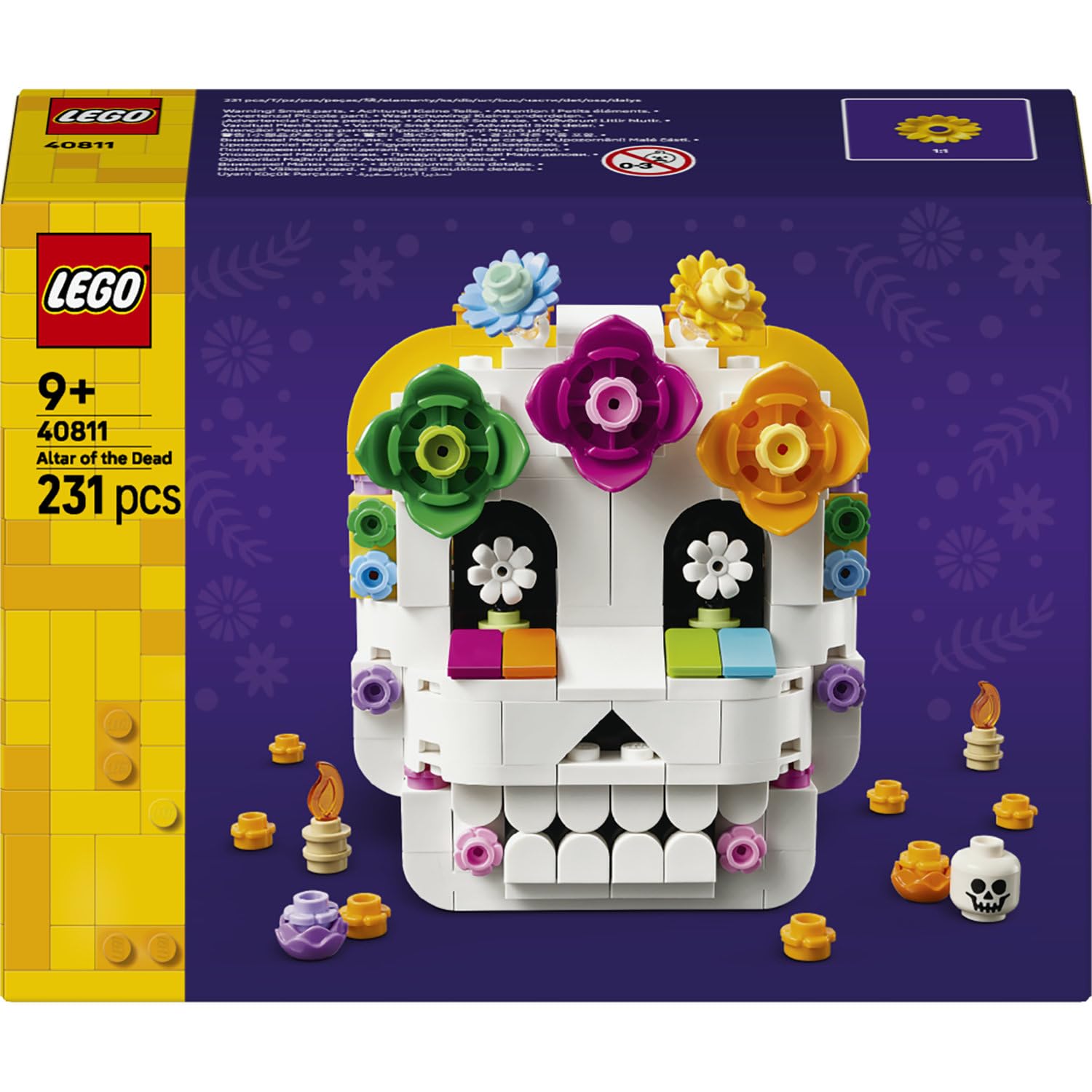 LEGO Ölüler Günü 40811 – 9 Yaş ve Üzeri Çocuklar için Dekoratif Kafatası ve Ölüler Sunağı Temalı Oyuncak Yapım Seti, Renkli Anılarla Dolu Özgün Bir Hediye Fikri (471 Parça)