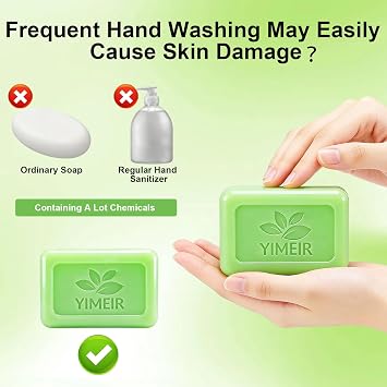 Tea Tree Oil Soap Handmade, About 4.5Oz, Tea Tree Soap Bar for Face & Body - Acne Treatment, Deep Cleansing for Oily & Sensitive Skin, Antibacterial & Soothing Bath Washing Soap Home & Outdoor Use