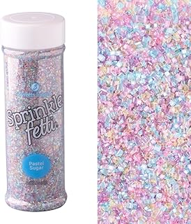 Pastel Sugar, Edible Sprinkle Sugar Mix, Perfect for Cake Decorations, Baking, Ice Cream, Cookies, Cupcake Topper, 4 ounces