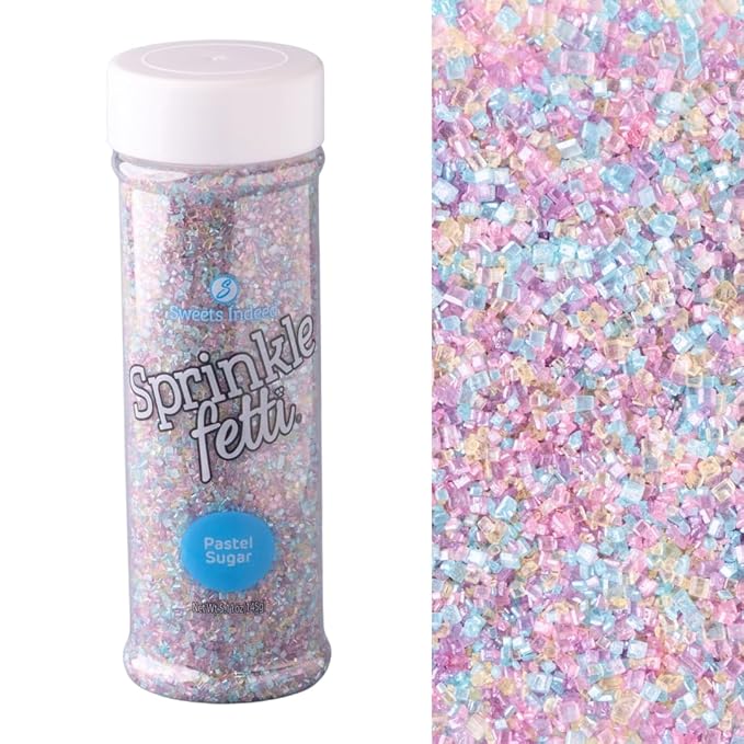 Sweets Indeed Pastel Sugar, Edible Sprinkle Sugar Mix, Perfect for
