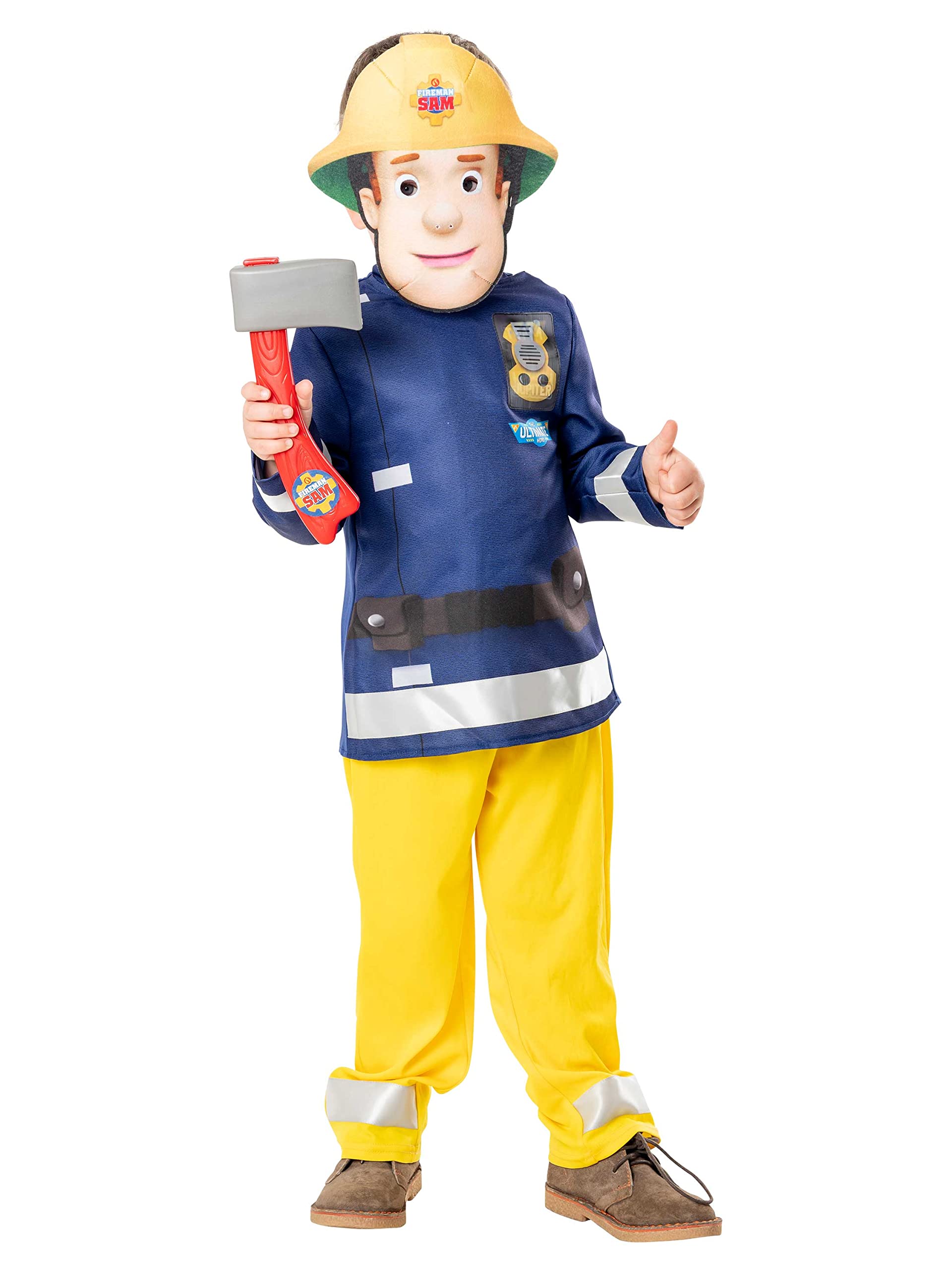 Rubies Official Fireman Sam Childs Costume, Kids Fancy Dress