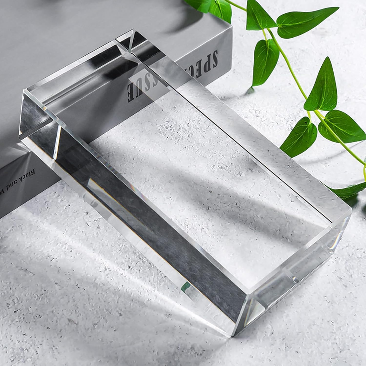 7.8 * 3.9 * 1.9in Glass Blocks ，Decorative Partition Wall，Transparent Solid Glass Bricks，for Room Divider Partition，Architectural Decoration，bar，Hotel(G)