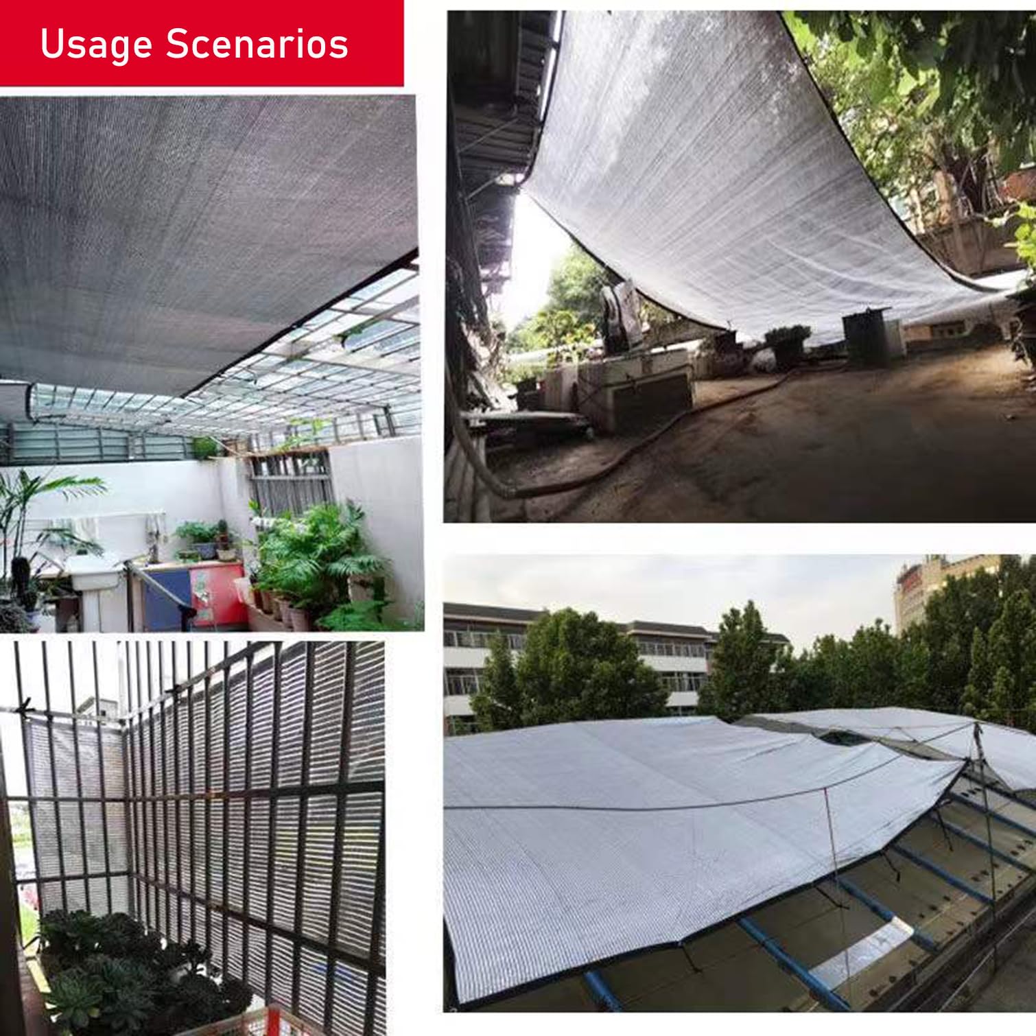 Tissu rafraîchissant à 99 % en aluminium réfléchissant UV pour serres, jardins, terrasses, voitures et abris avec œillets (600 cm x 700 cm)