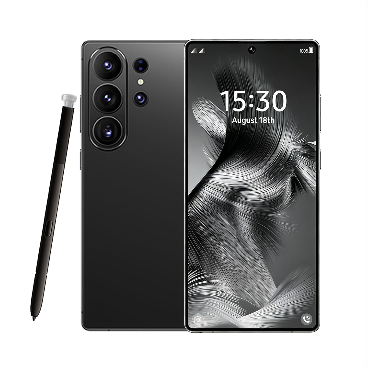 S26 Ultra 5G Unlocked Android Phone, Built in Pen, Android 16 Phone, 6.9” 120Hz + Display,16GB+512GB Smartphone, 108MP Camera, 7000mAh Battery, Support Face ID/Dual SIM/GPS-Black | 8-core processor, 68MP front camera