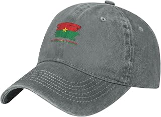 Burkina faso Flag Baseball Cap Denim Retro Golf Cotton Dad Hats for Men Women Classic Adjustable