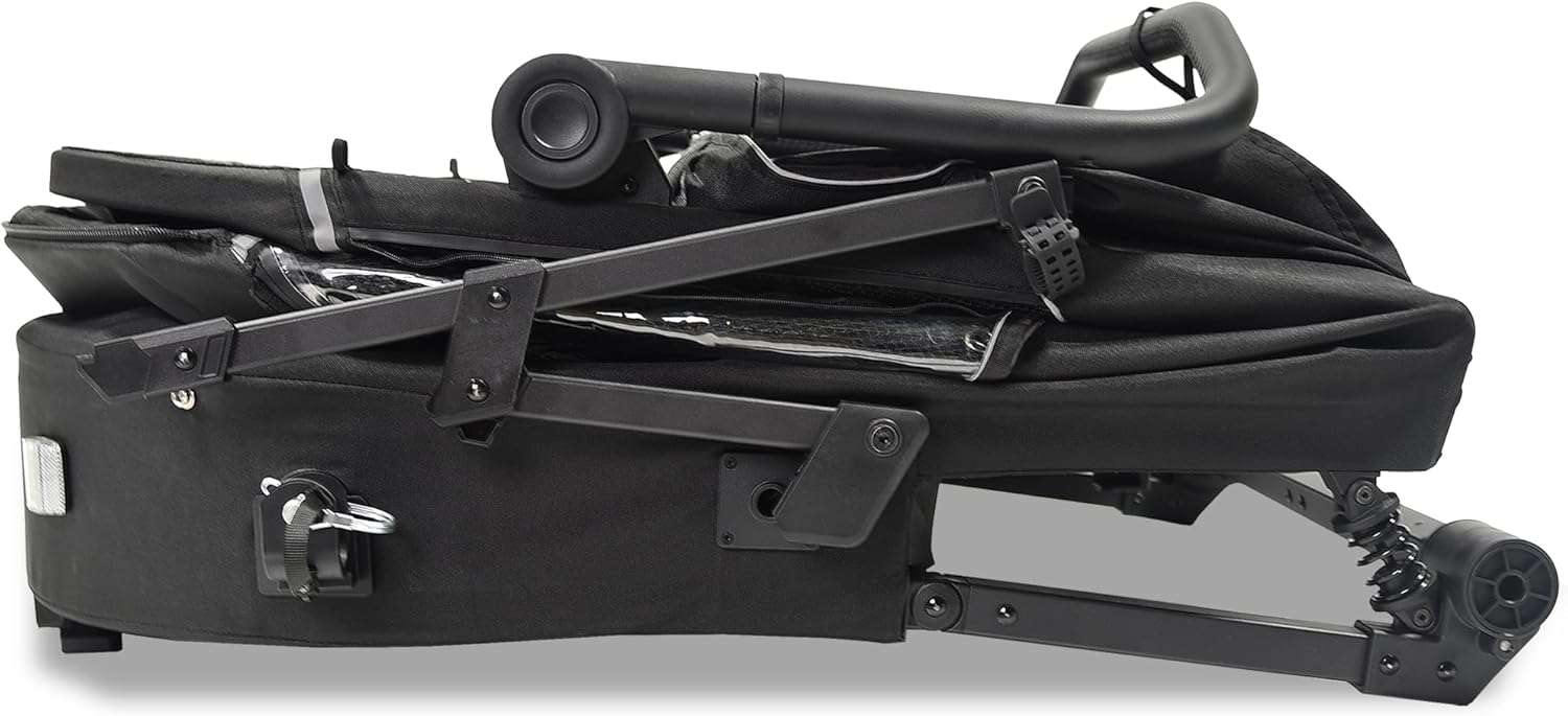 Wike Premium Suspension Bike Trailer - Black - 3-in-1 Double Stroller, Bike Trailer, Jogging Stroller, Tall Kids up to 4'4" - Superior Shock Absorbsion, 5 Point Safety Harness, Bug + Rain Screen