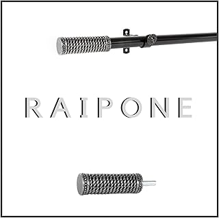 Maison Desyne Raipone - Bastone per tenda, 20 mm, colore: Nero, 71-122 cm