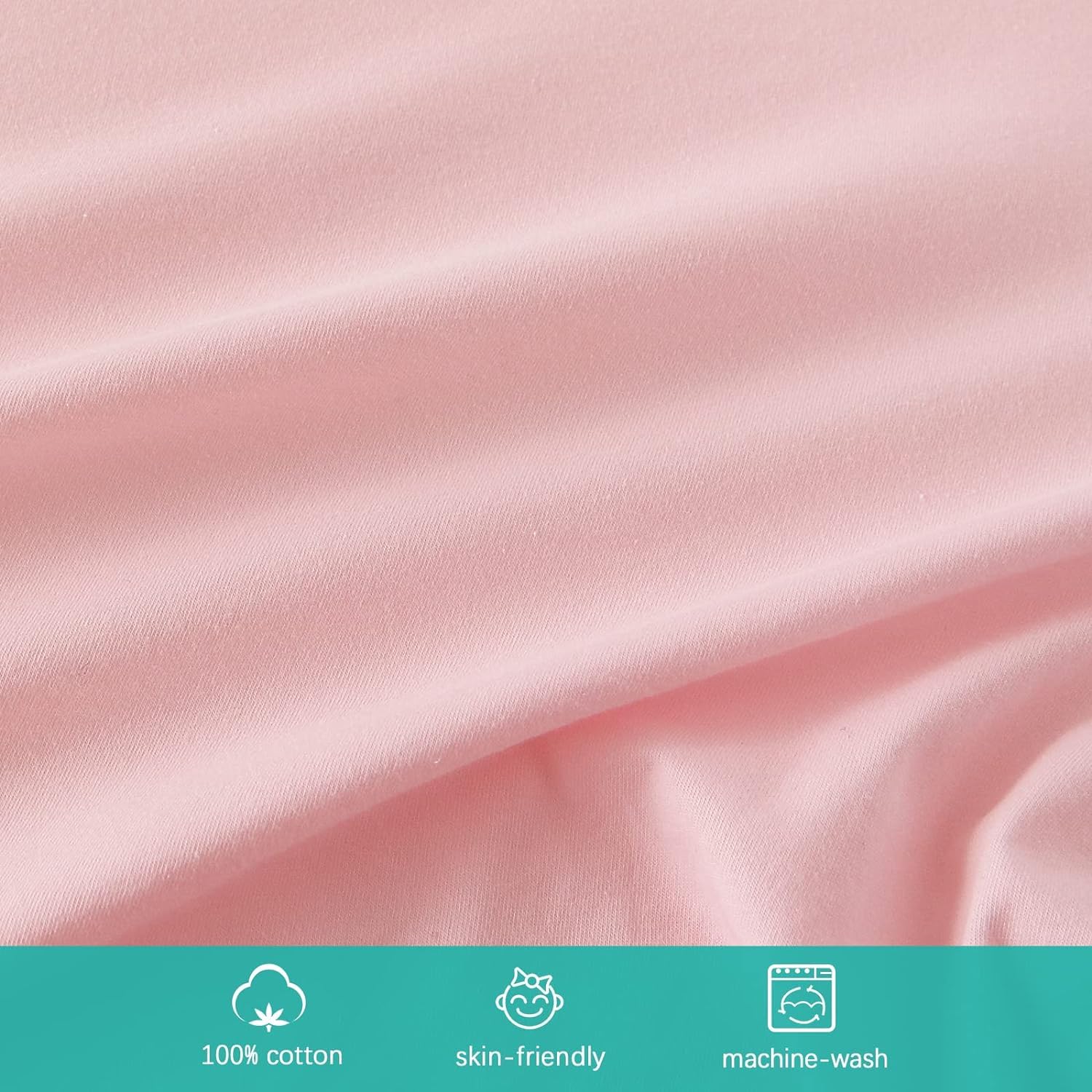 Next To Me Crib Sheets 83x50cm, 2 Pack of 100% Jersey Knit Cotton Baby Sheets Fitted - Image 4