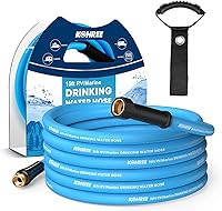 Vista 1 de Kohree Manguera de agua para autocaravana de 5/8 pulgadas x 15 pies, manguera de agua potable prémium con diseño sin torceduras, sin fugas, ligera