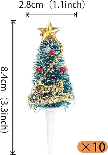 Vista 178 de Rsstarxi Paquete de 30 adornos navideños para cupcakes de hombre de jengibre con purpurina para baby shower, decoración para temática de Feliz