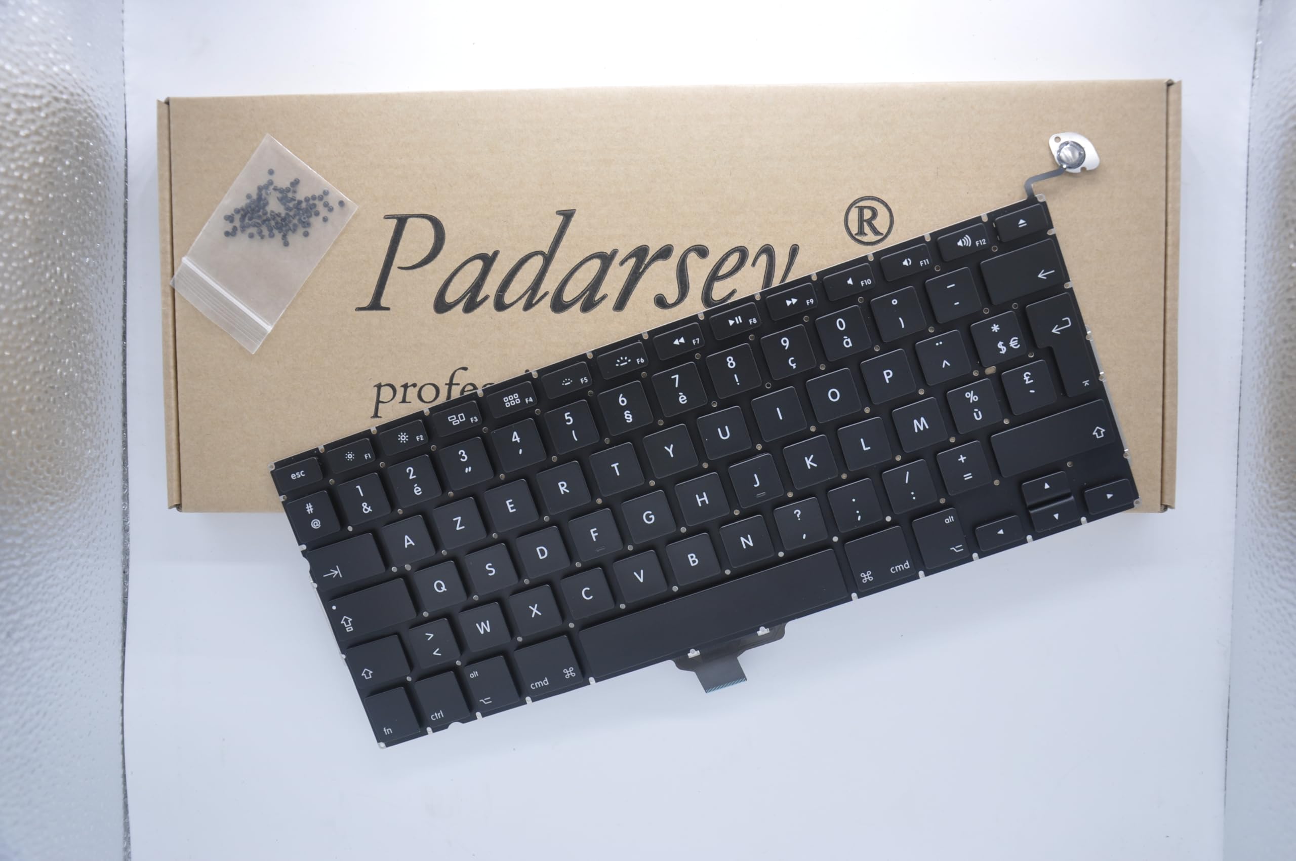 Padarsey Teclado de Teclado español de Repuesto con 80 Tornillos PCE compatibles con MacBook Pro Retina 13" A1502 (Finales de 2013- principios de 2015)