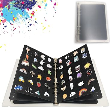 Enamel Pin Trading Book, Small Collections Pin Display Book for Pin Collection and Disney Pins Trading, 6-Page Pin Display Case for Sports Pins,Memorial Pins