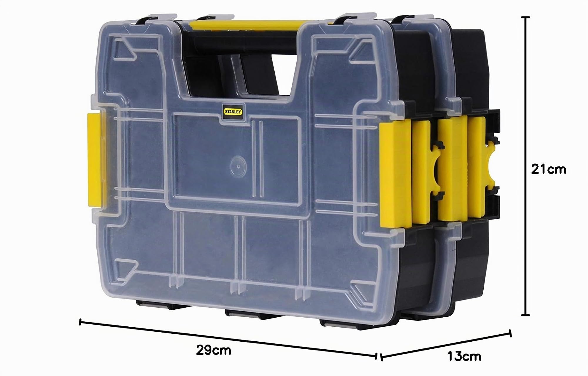 Stanley Stst1-80151 Servante Porte Outils 3 En 1 - Boite À Outils Détachable 45 Cm - 18Cm & Stst1-71197 Sort master Organiseur Empilable - Dimensions: 29 x 13 x 21 cm - Couvercle en Plastique Renforcé