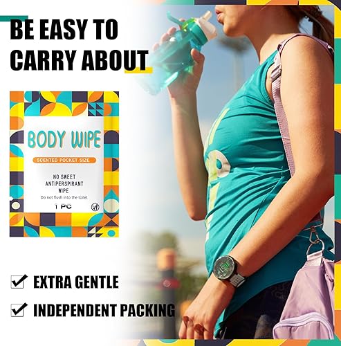 Miniatura 6 de Weewooday 300 toallitas corporales envueltas individualmente para viajes, toallitas de limpieza facial con sabor a aloe, hidratantes, viajes, manos