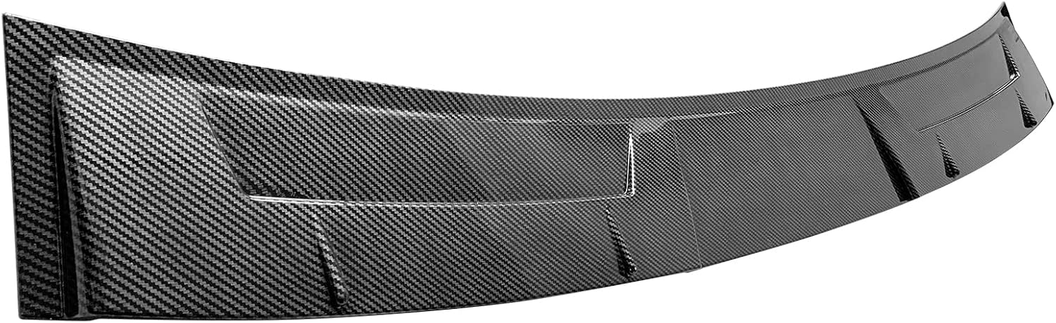 FREEMOTOR802 Compatible with 2014-2024 Infiniti Q50 Roof Spoiler, PP Polypropylene Carbon Fiber Print V Style Rear Window Visor Wing