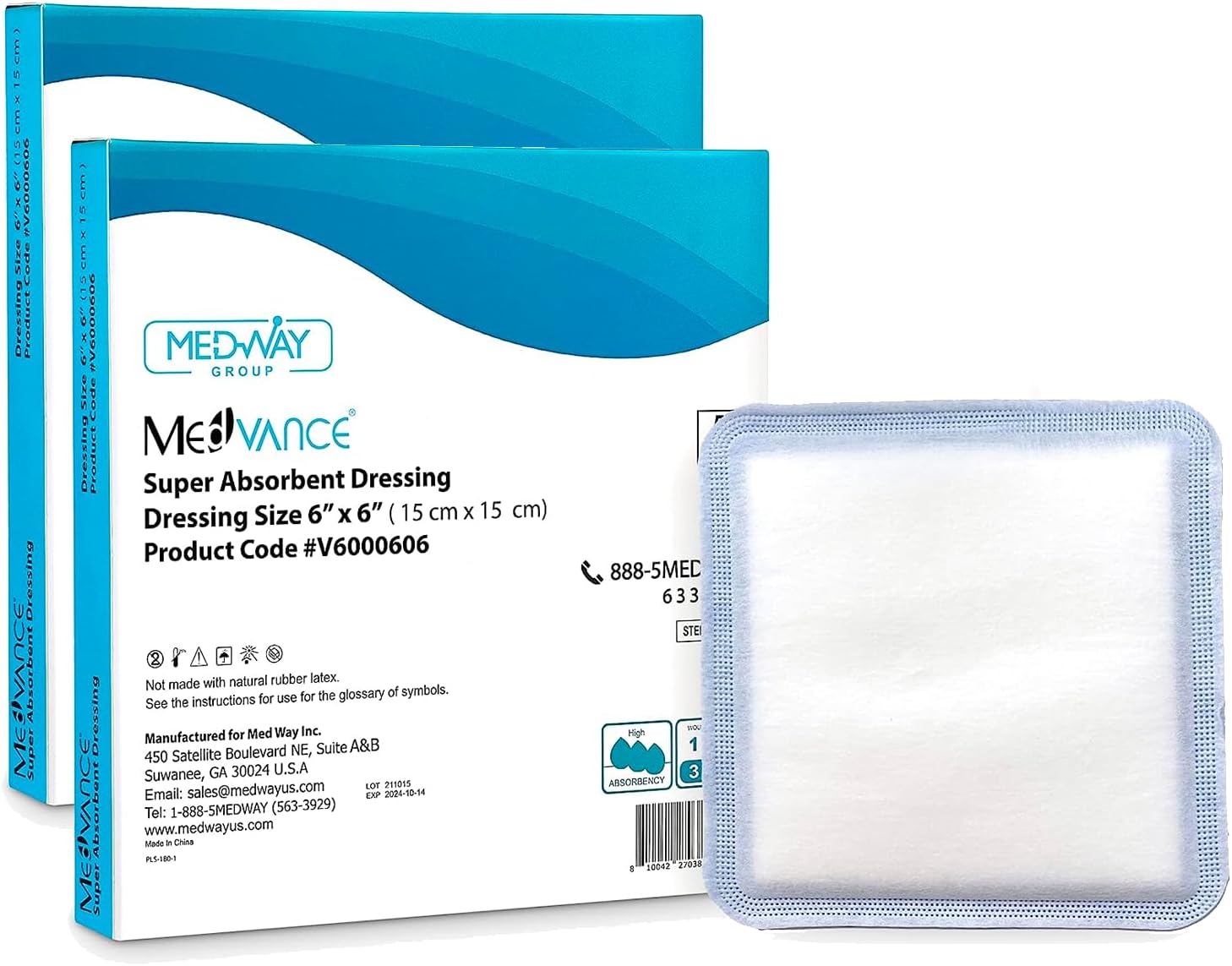 MedVance Super Absorbent Dressing, NonAdhesive Pads for