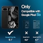 JETech Protecteur d'écran pour Google Pixel 8a 6.1-Inch, Film en verre trempé avec outil d'installation facile, Empreinte digitale compatible, HD Dégagez. 3-Pack